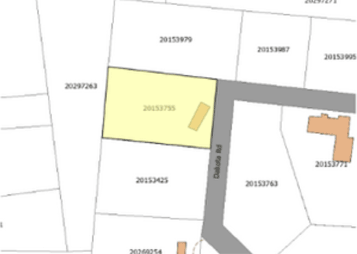 Map 398 Dakota Road